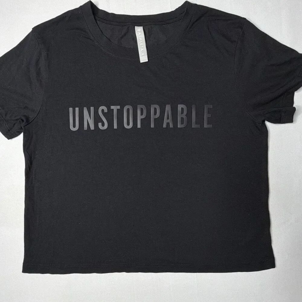 Athleta UNSTOPPABLE Black T Shirt Woman’s Medium